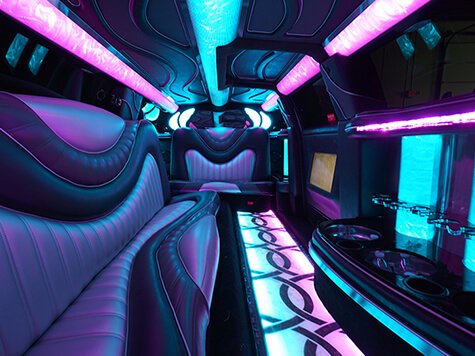 Range Rover Limo with neon lights