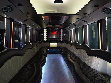 Limo Bus Rental with dance hall